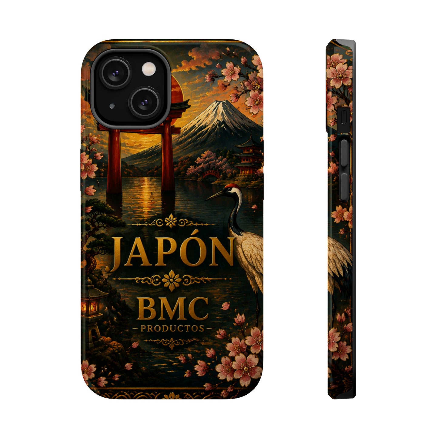 "Funda Magnética Reforzada Japón: Tradición entre Cerezos y Montañas 🌸⛩️🗻"
