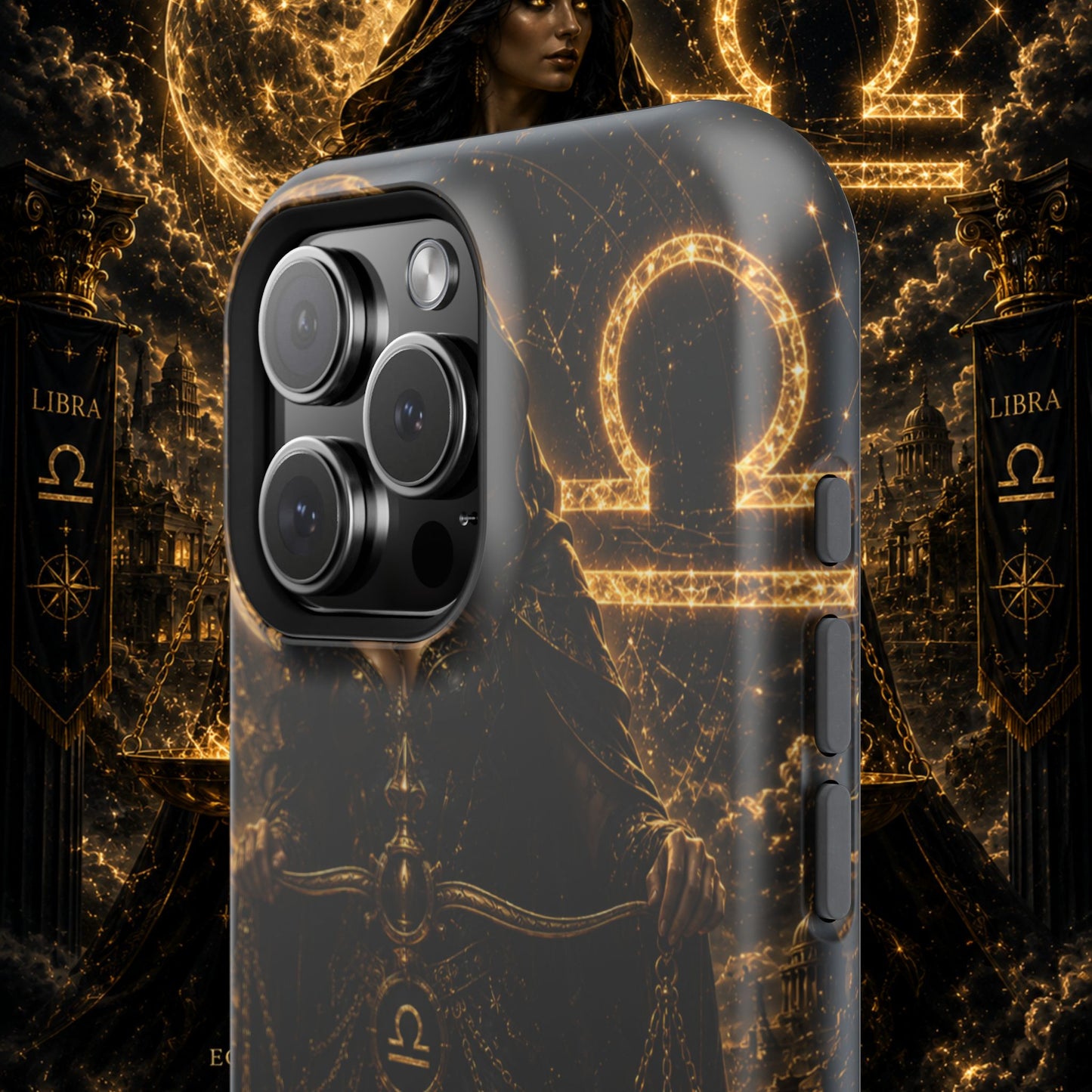 "Funda Magnética Reforzada libra– La Guardiana del Equilibrio"