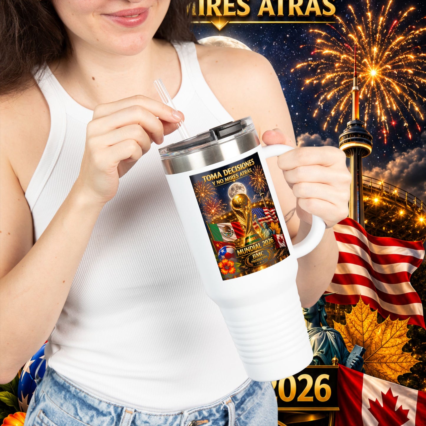 "taza de Viaje Aislada mundial 2026 noche"