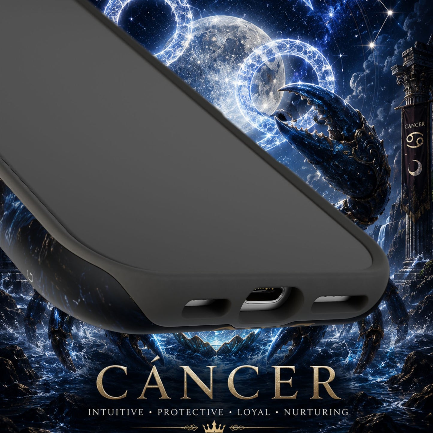 "Funda Magnética Reforzada ♋ Cáncer — Guardián de las profundidades""