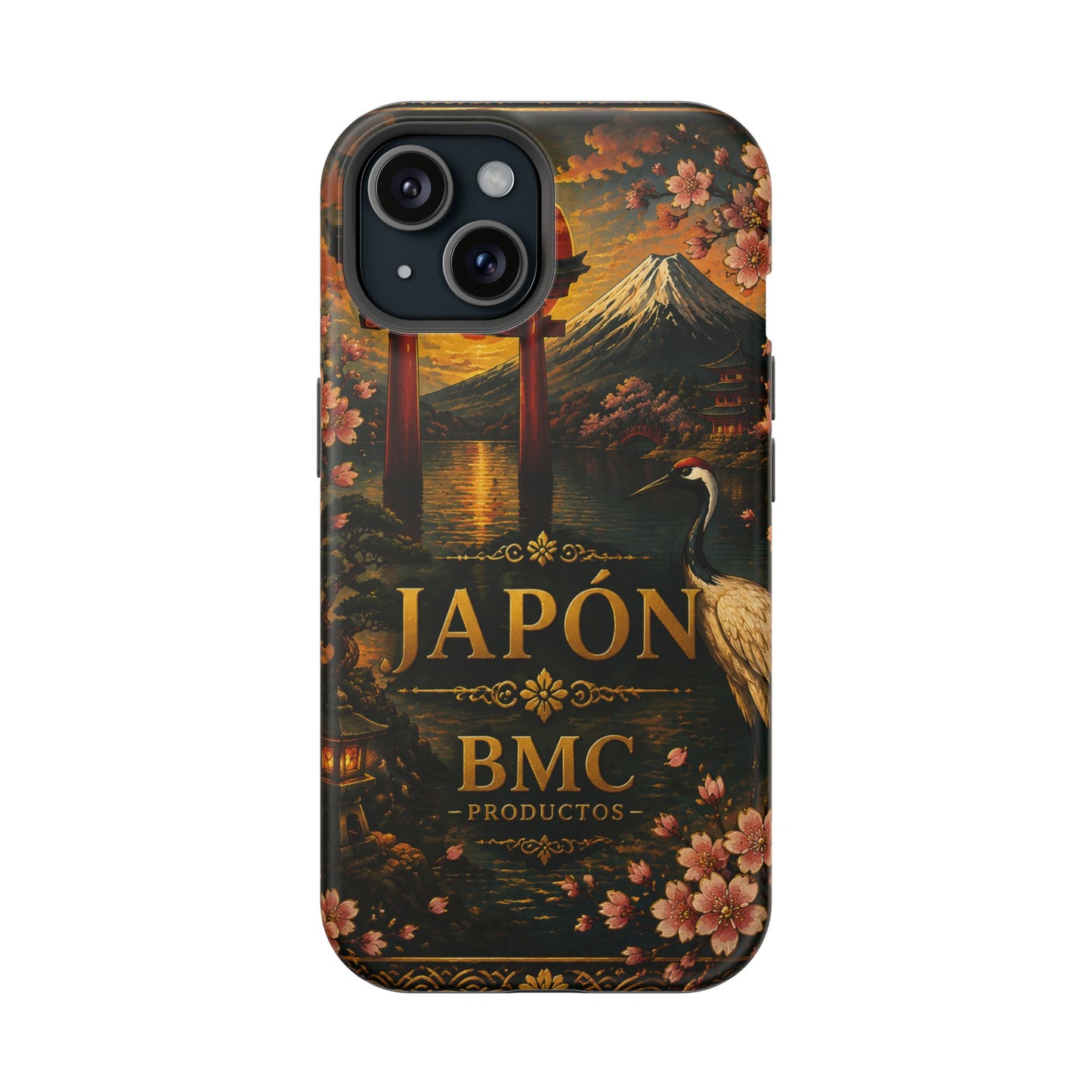"Funda Magnética Reforzada Japón: Tradición entre Cerezos y Montañas 🌸⛩️🗻"