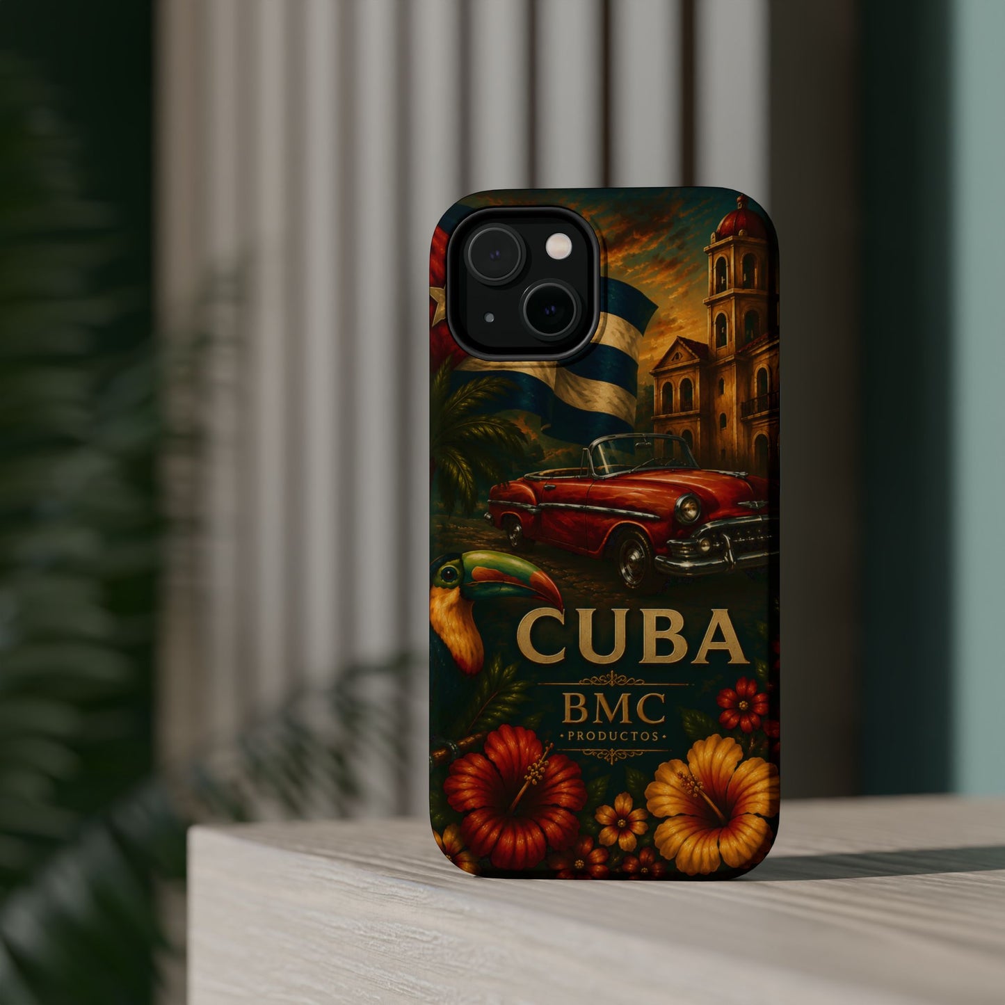 "Funda Magnética Reforzada Magnética Reforzada Cuba: Ritmo, Historia y Encanto Caribeño 🎺🚗🌴 "