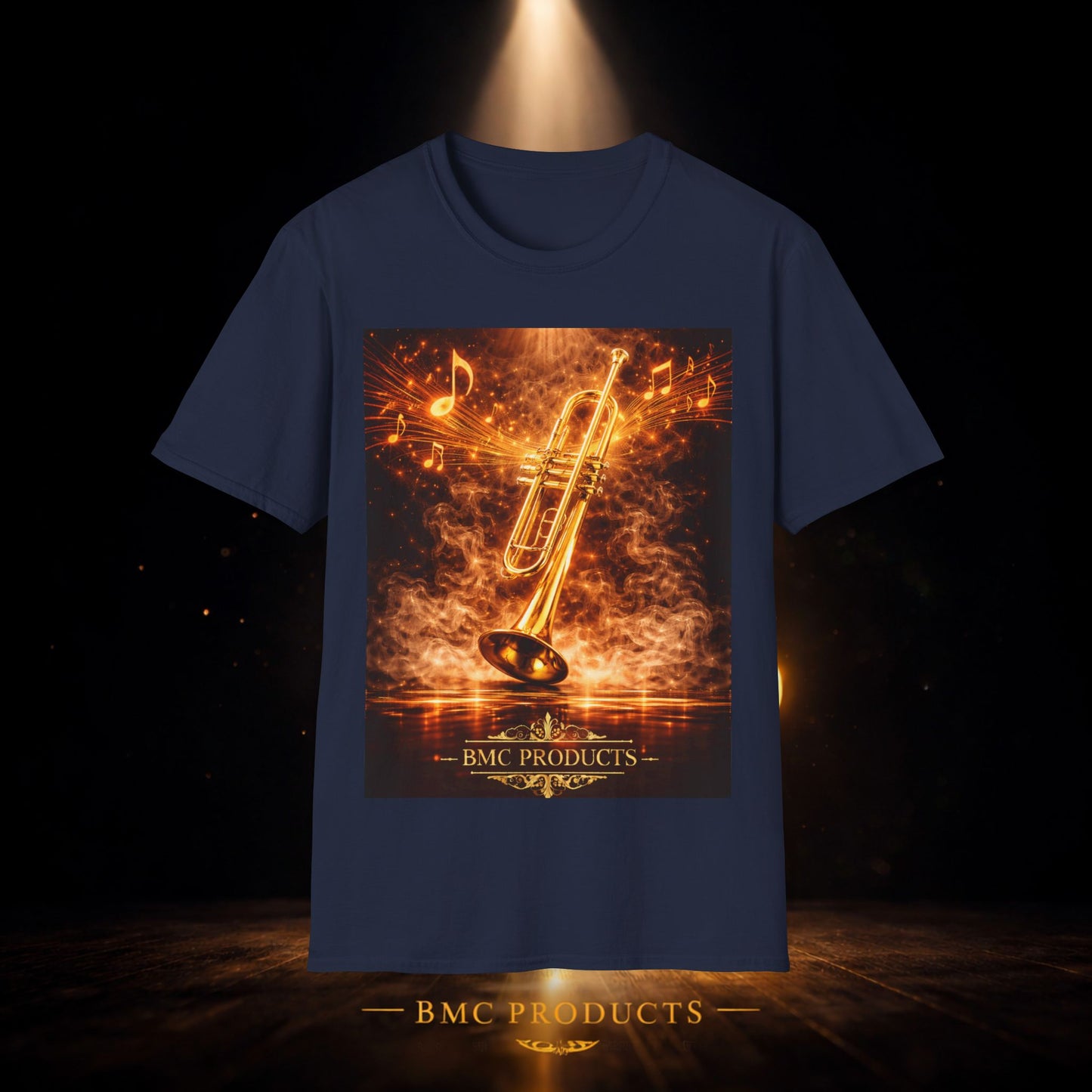 "Camiseta trompeta 🎺🔥Donde hay fuego, hay música.”