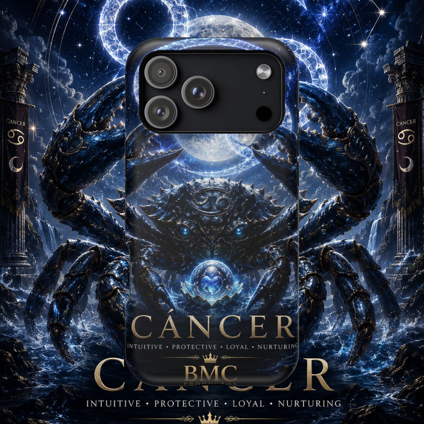 "Funda Magnética Reforzada ♋ Cáncer — Guardián de las profundidades""