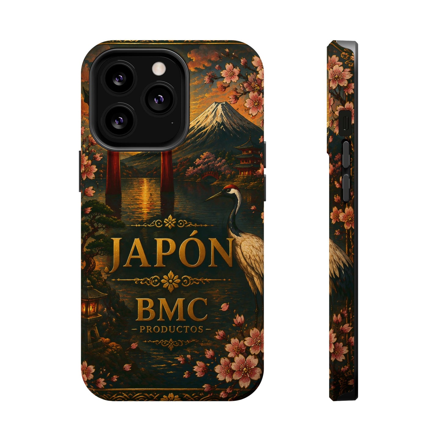 "Funda Magnética Reforzada Japón: Tradición entre Cerezos y Montañas 🌸⛩️🗻"