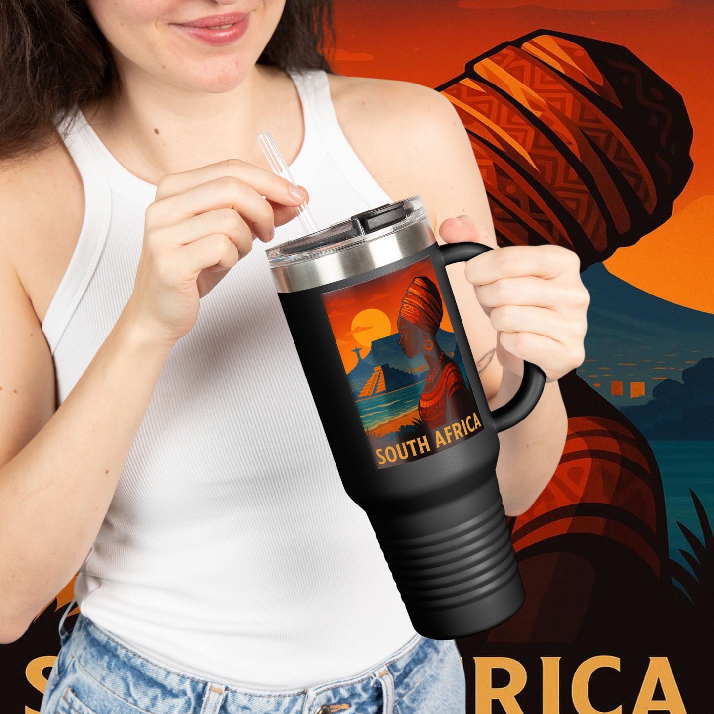"South Africa Insulated Travel Mug 🌍 – A world of adventure and diversity"