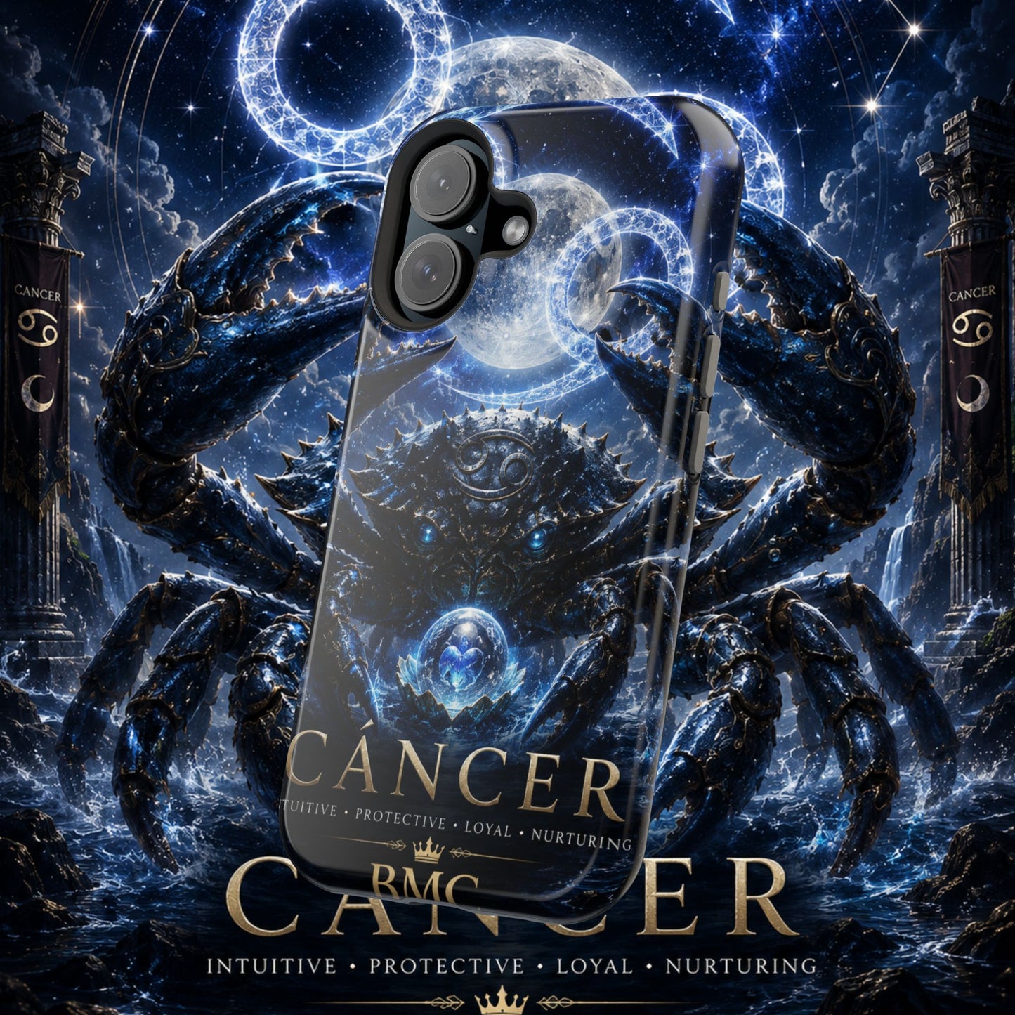 "Funda Magnética Reforzada ♋ Cáncer — Guardián de las profundidades""