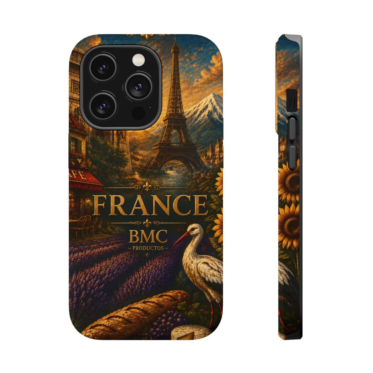 "Funda Magnética Reforzada Francia: Romance bajo la Luna 🌙🗼✨"