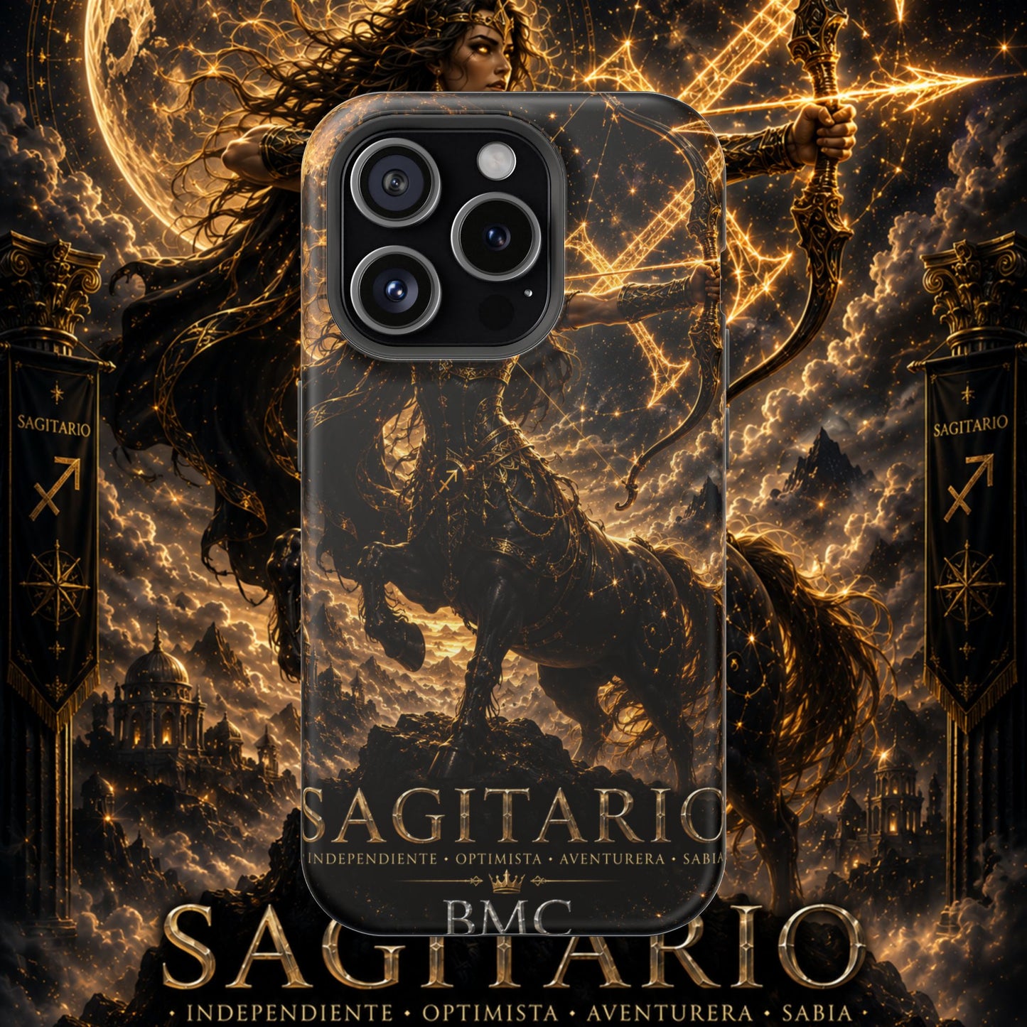 "Funda Magnética Reforzada Sagitario M– La Cazadora del Horizonte"