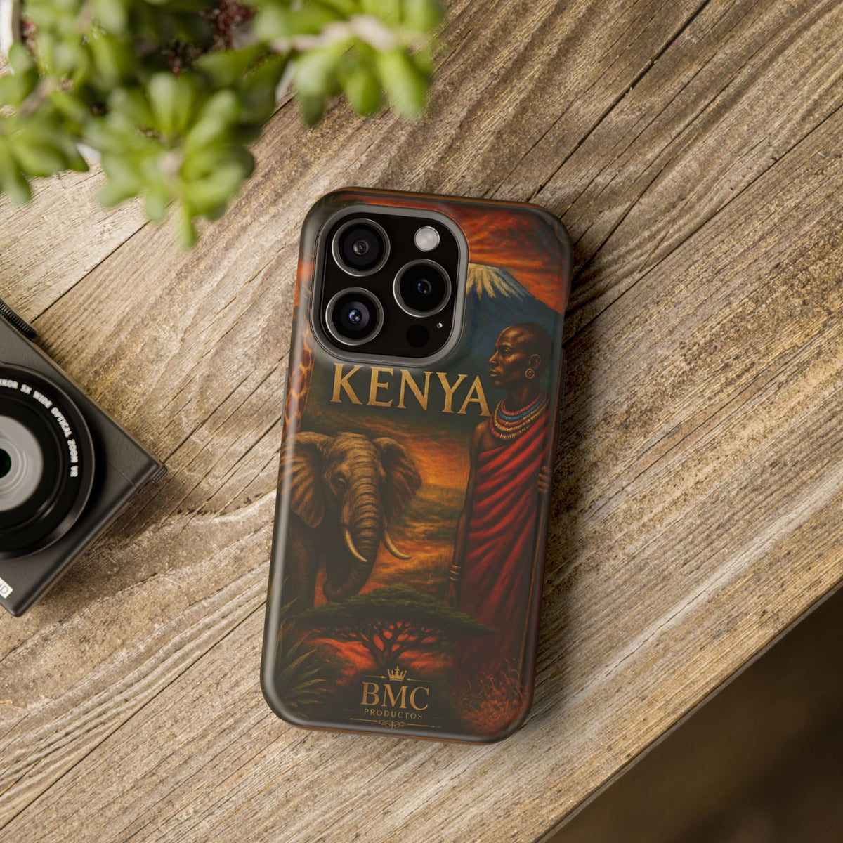 "Reinforced Magnetic Case Kenya: Wild Adventure and Land of Infinite Horizons 🦁🌄🏕️"