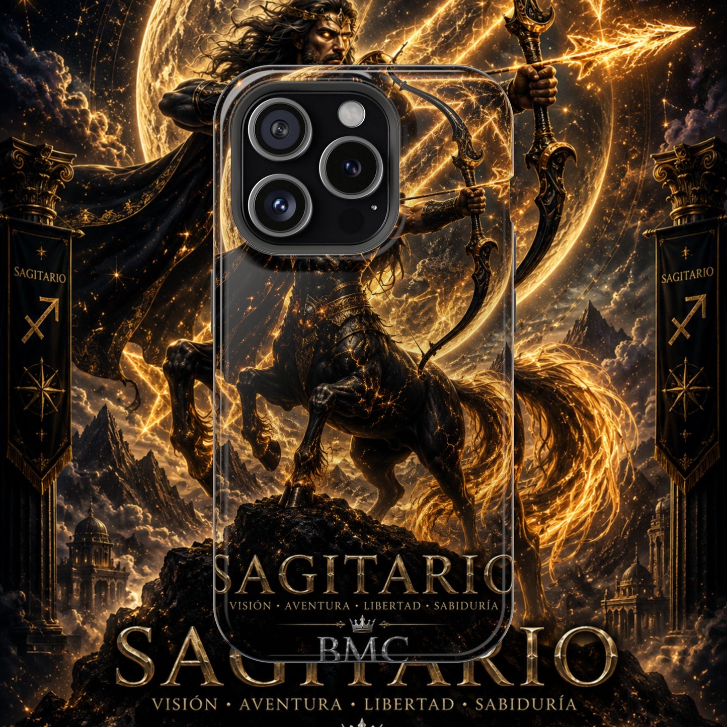 "Funda Magnética Reforzada Sagitario – El Cazador del Horizonte"