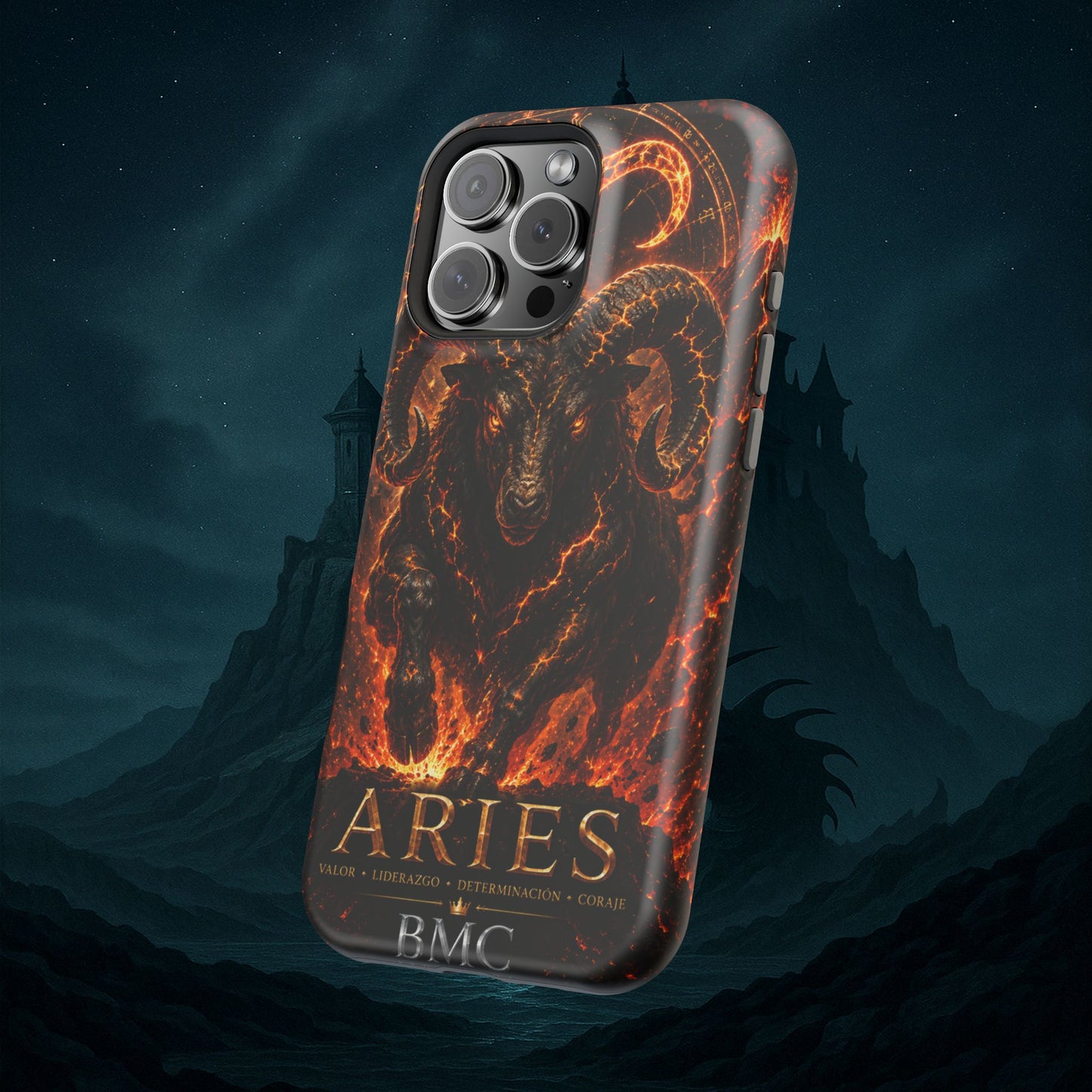 "Funda Magnética Reforzada ♈ Aries — Espíritu de fuego"