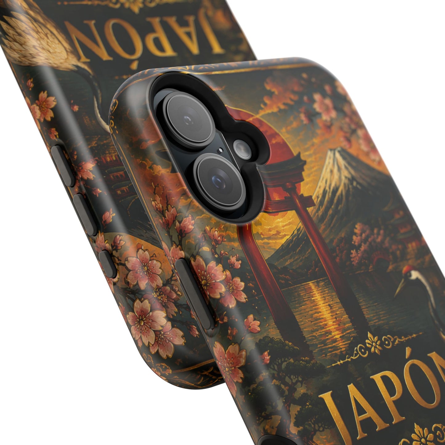 "Funda Magnética Reforzada Japón: Tradición entre Cerezos y Montañas 🌸⛩️🗻"