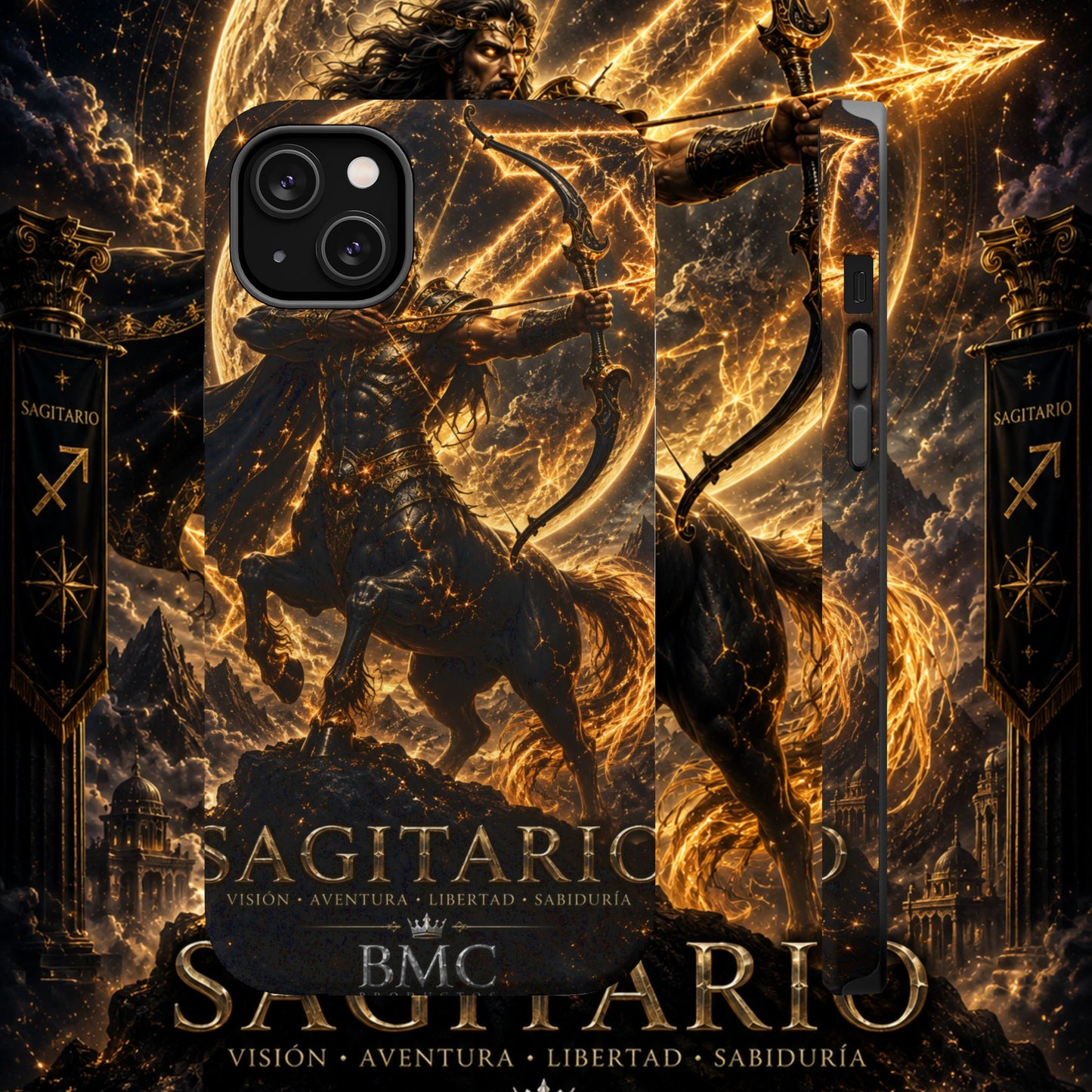 "Funda Magnética Reforzada Sagitario – El Cazador del Horizonte"