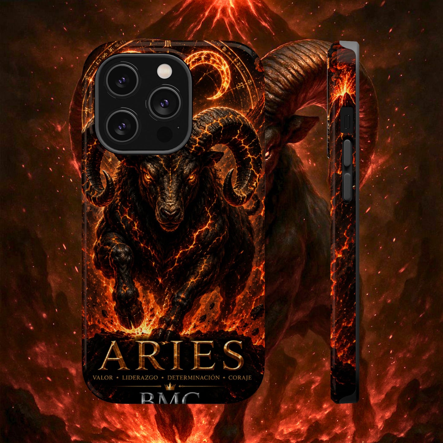 "Funda Magnética Reforzada ♈ Aries — Espíritu de fuego"