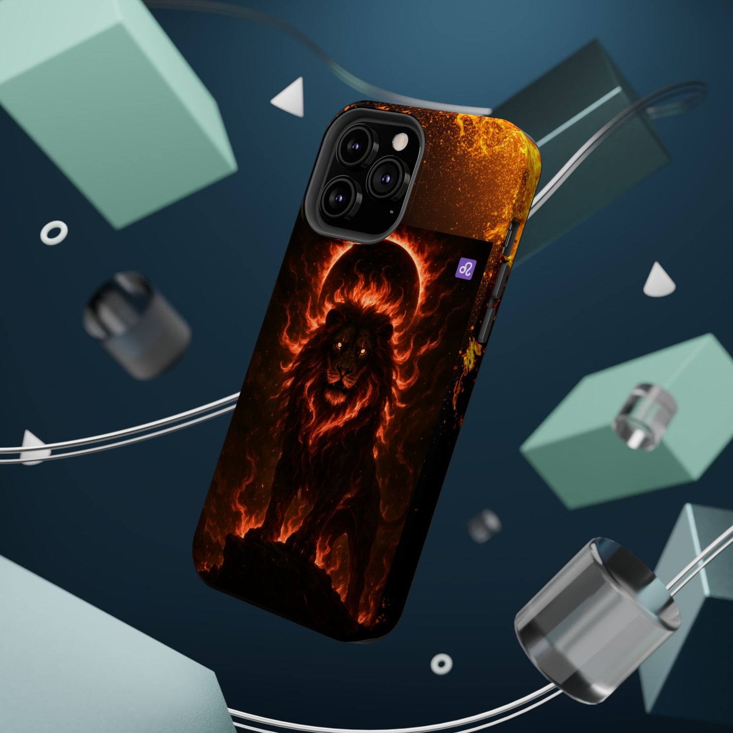 "Funda Magnética Reforzada ♌ Leo — Soberano del fuego eterno"