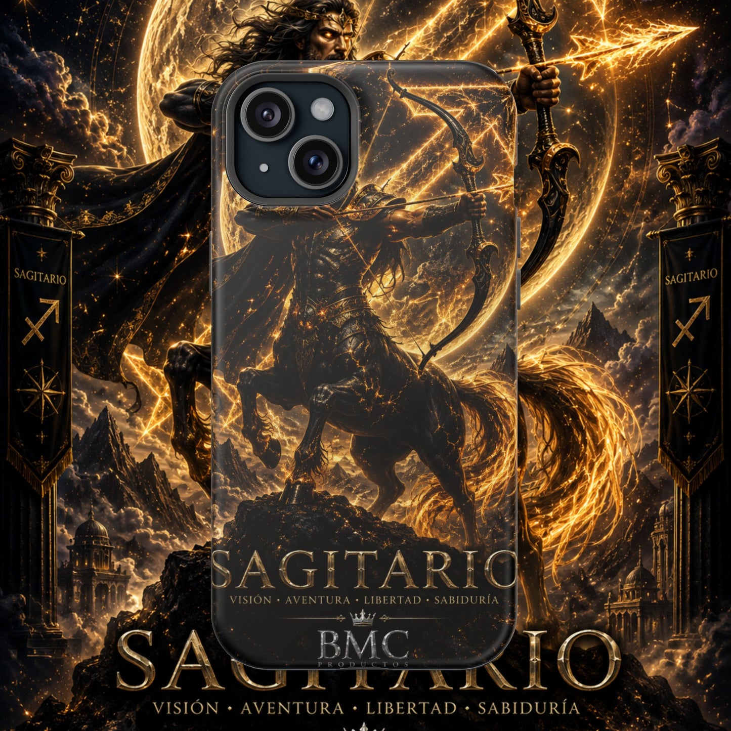 "Funda Magnética Reforzada Sagitario – El Cazador del Horizonte"
