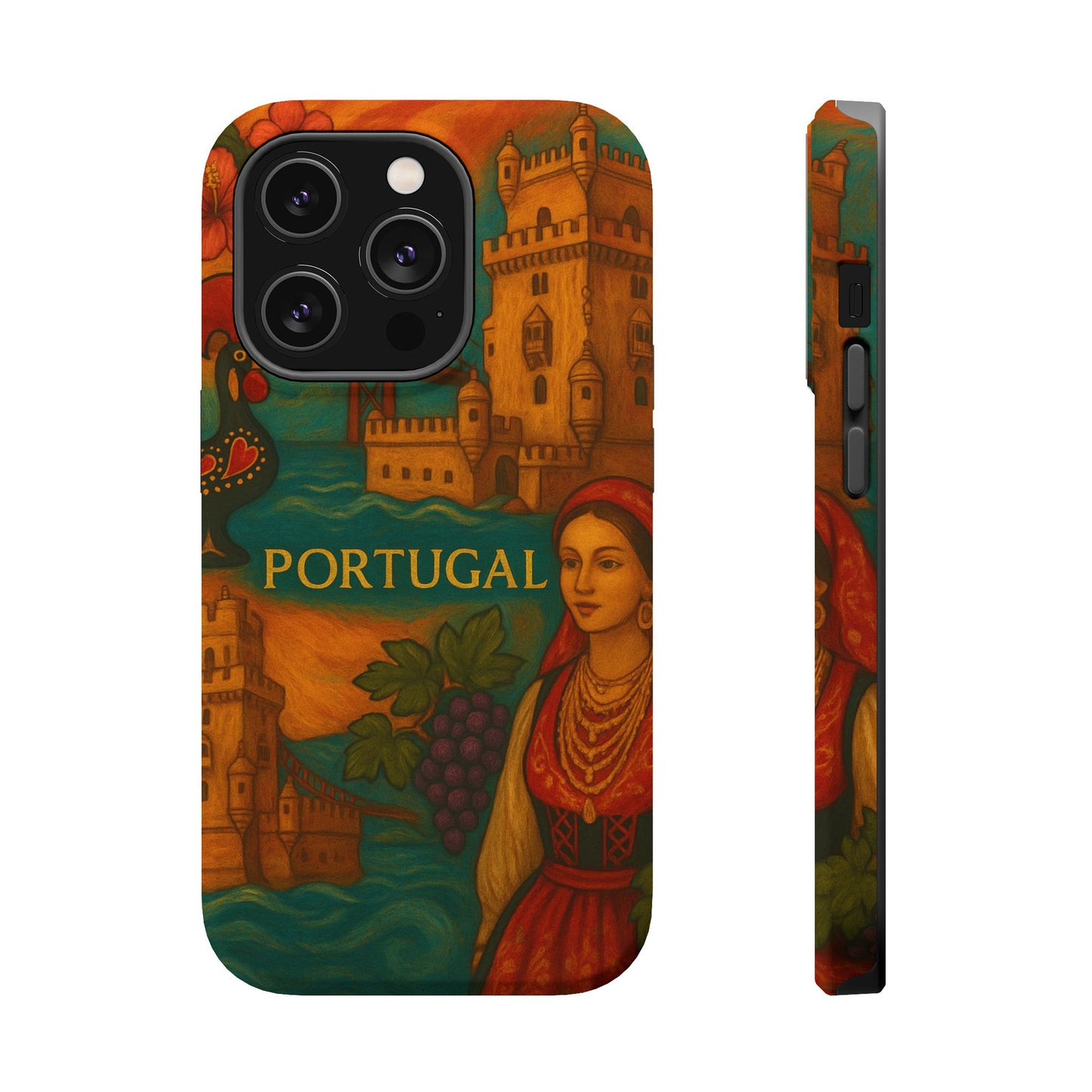 "Funda Magnética Reforzada Magnética Reforzada Portugal: Encanto Atlántico, Fados y Azulejos 🌊🎶🧿"