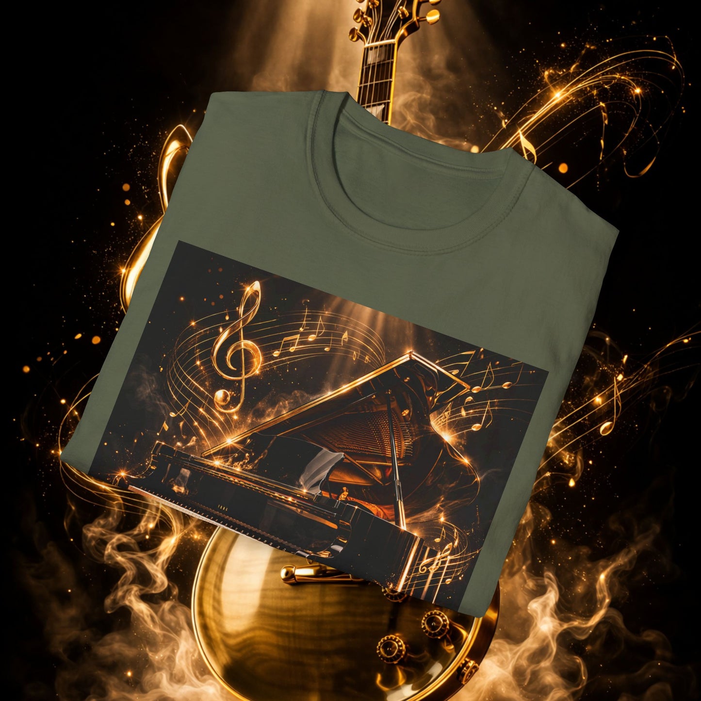 "Camiseta guitarra 🎸🔥Donde vibra una cuerda, nace una llamarada.” 🔥🎸