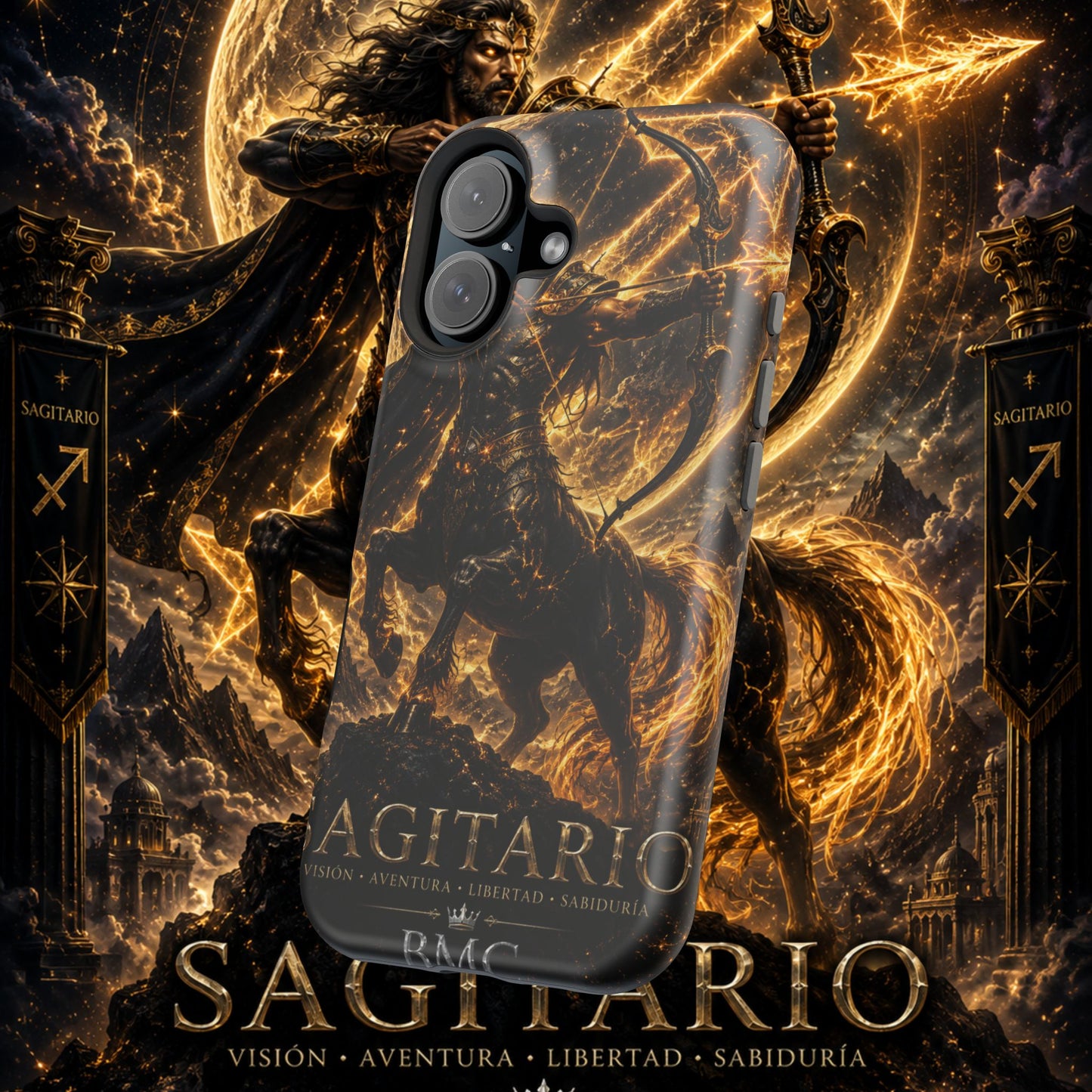 "Funda Magnética Reforzada Sagitario – El Cazador del Horizonte"