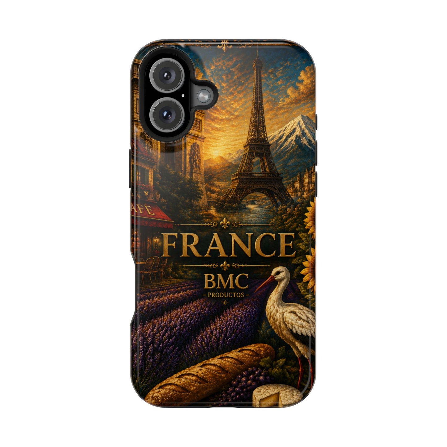 "Funda Magnética Reforzada Francia: Romance bajo la Luna 🌙🗼✨"