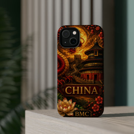 "Funda Magnética Reforzada Magnética Reforzada China – Dragones, murallas y leyendas eternas"