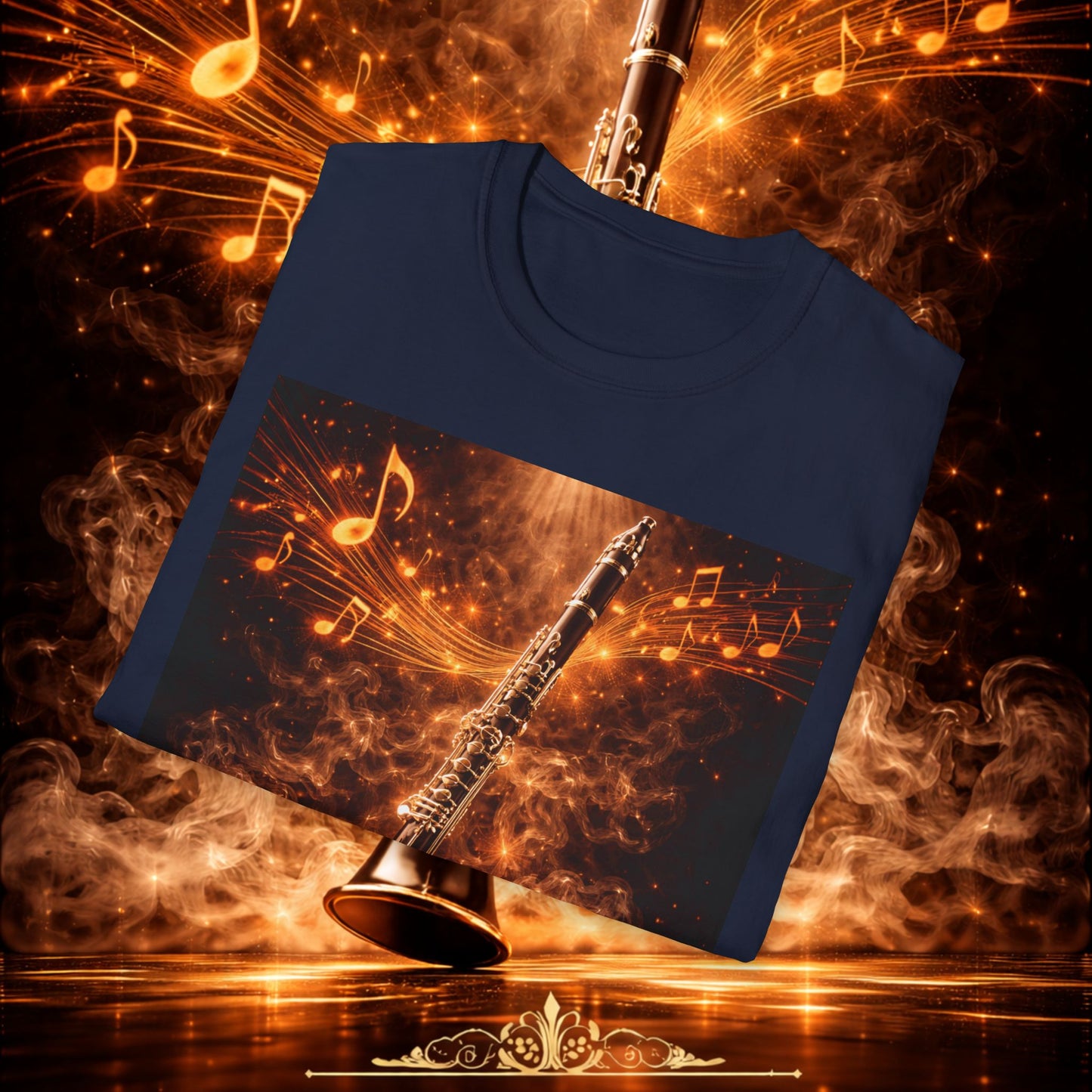 "Camiseta clarinete🎵🔥 El sonido del alma no grita… arde.” 🔥🎵