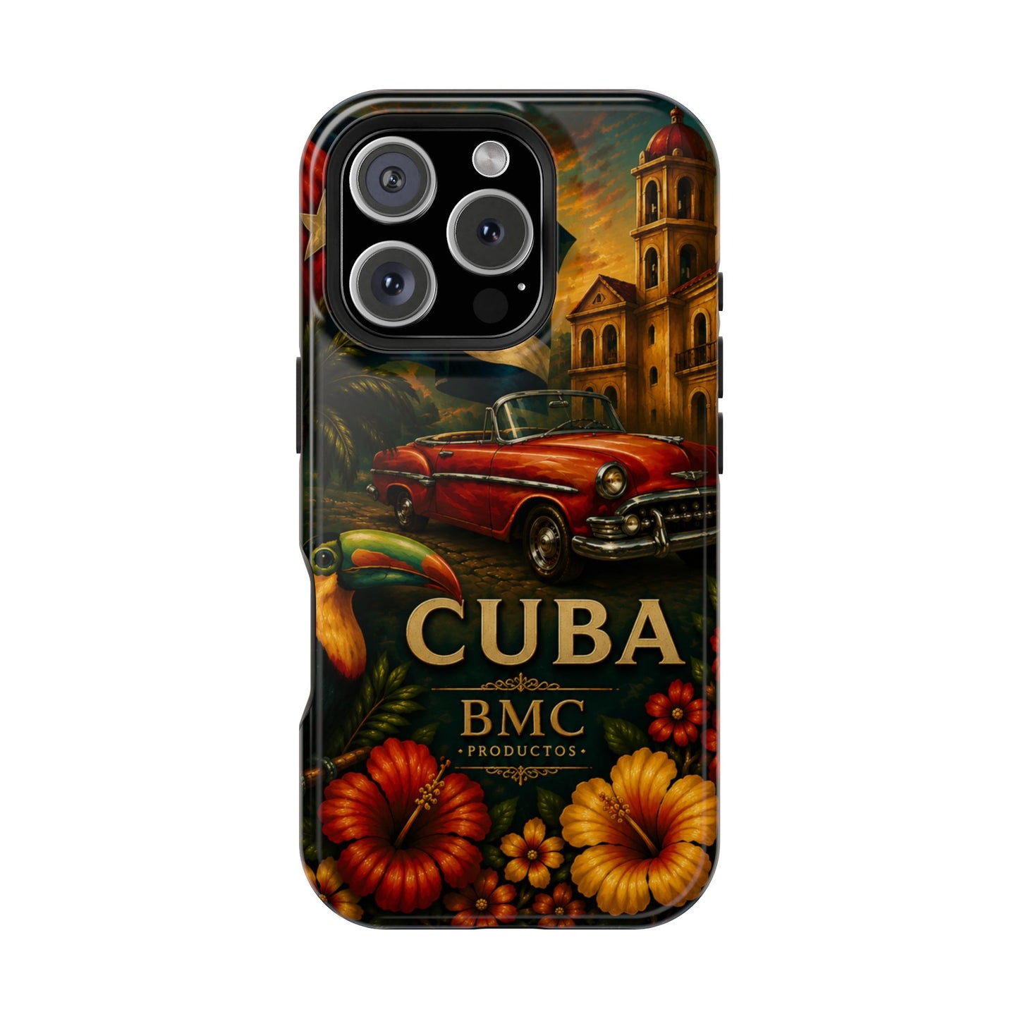 "Funda Magnética Reforzada Magnética Reforzada Cuba: Ritmo, Historia y Encanto Caribeño 🎺🚗🌴 "