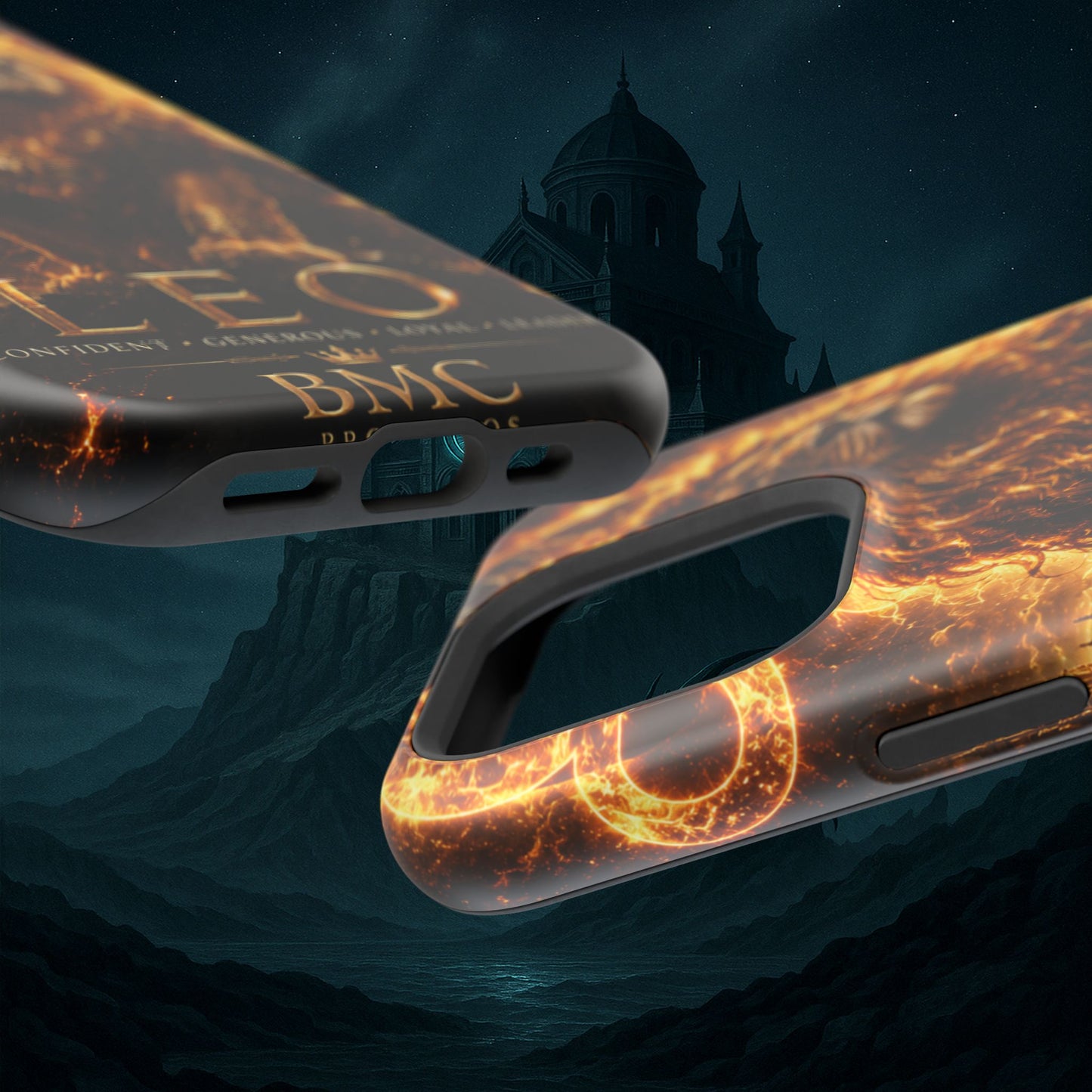 "Funda Magnética Reforzada ♌ Leo — Soberano del fuego eterno"