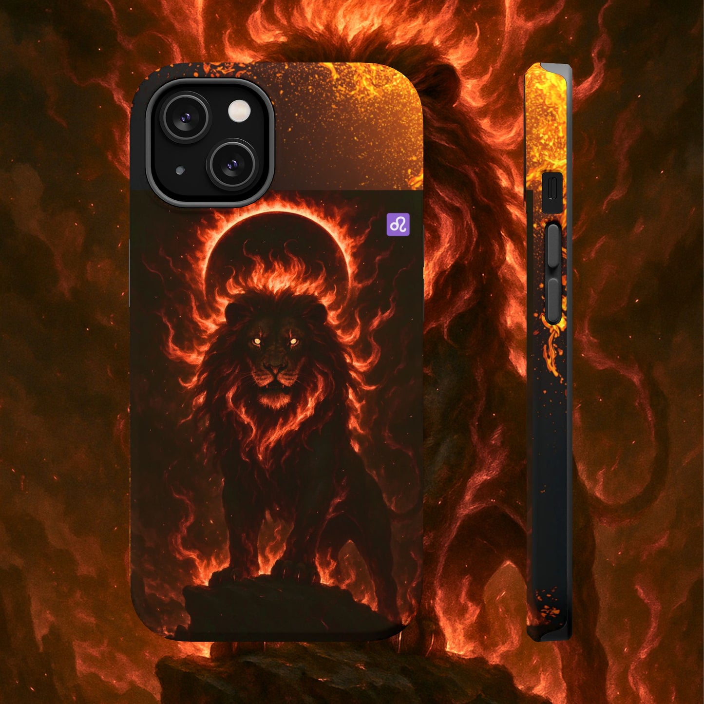 "Funda Magnética Reforzada ♌ Leo — Soberano del fuego eterno"