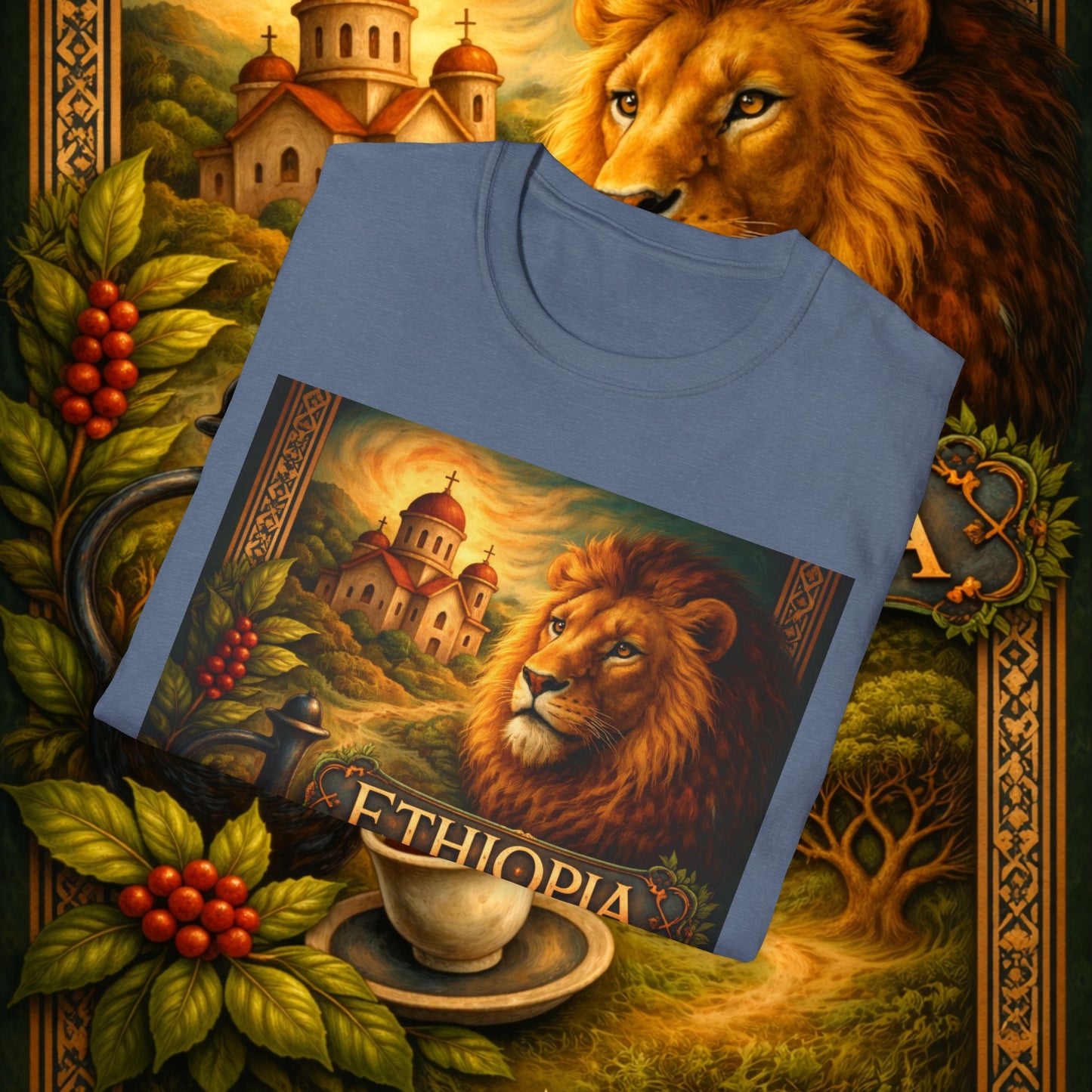 "Camiseta Etiopía Tierra sagrada y alma ancestral"