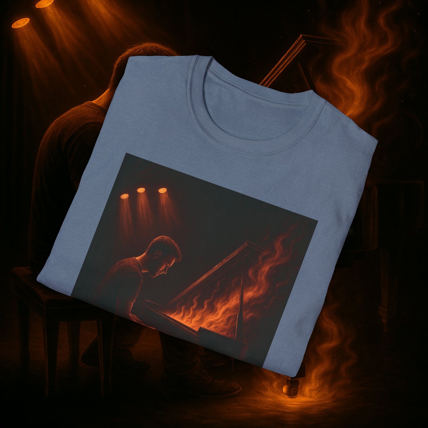 "Camiseta piano 🎹🔥Cuando las manos arden… el alma canta.” 🔥🎹