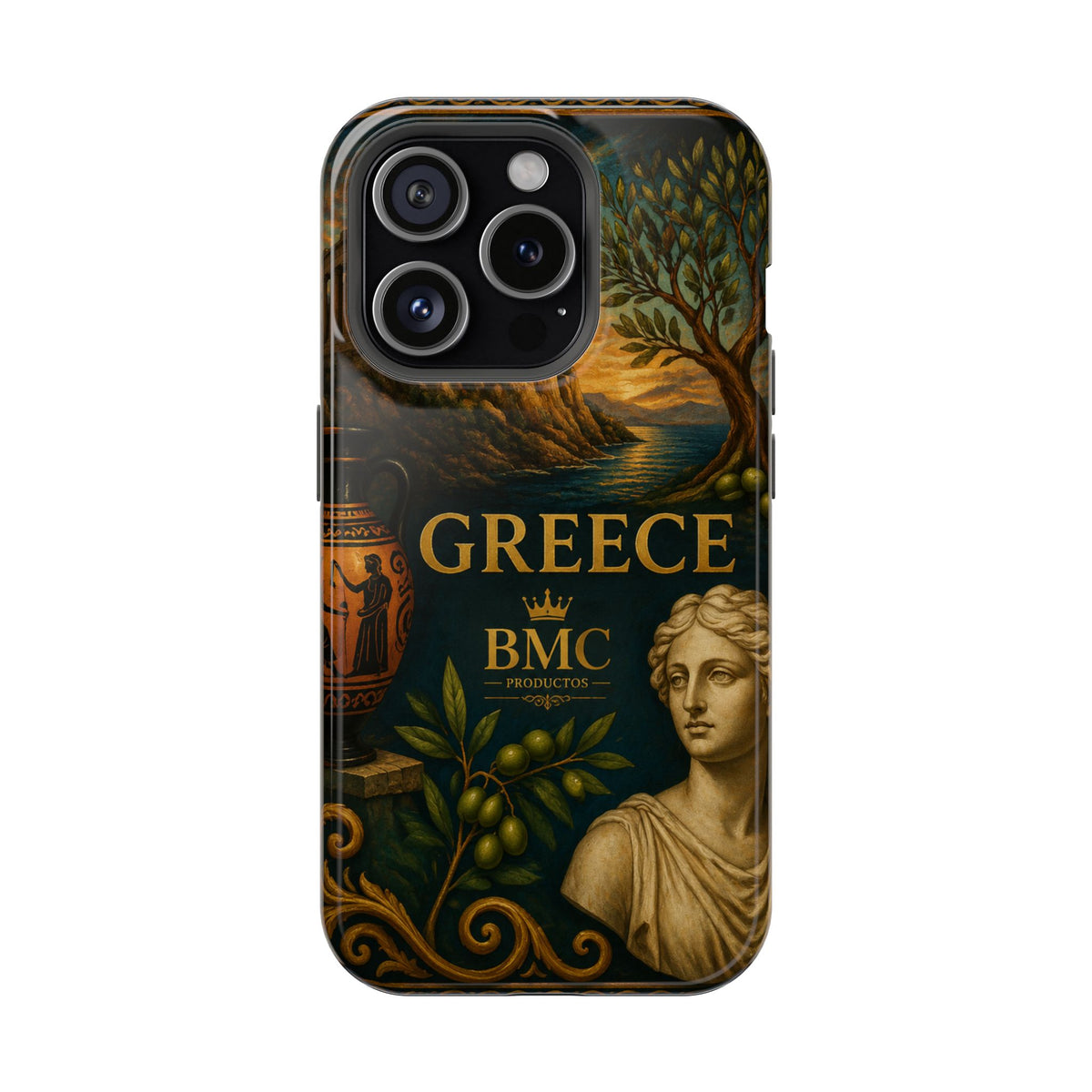 "Funda Magnética Reforzada Magnética Reforzada Grecia: Cuna de Dioses, Maravillas y Filosofía 🌊🏛️⚡"