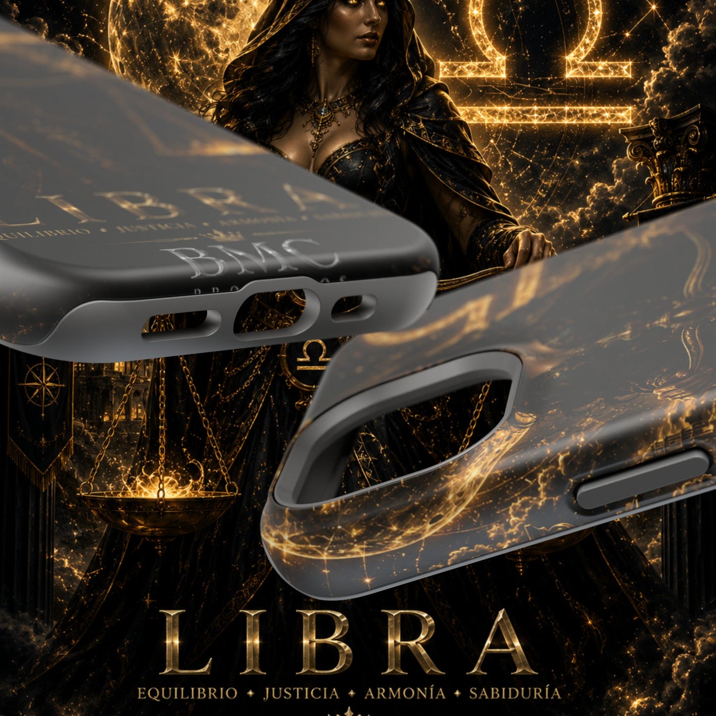 "Funda Magnética Reforzada libra– La Guardiana del Equilibrio"