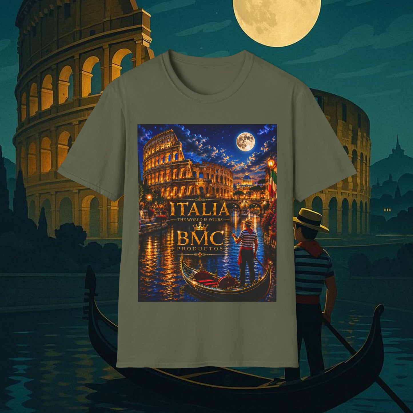 "Camiseta  Italia: Arte, Pasión y Sabores Eternos 🎨🍝🏛️"