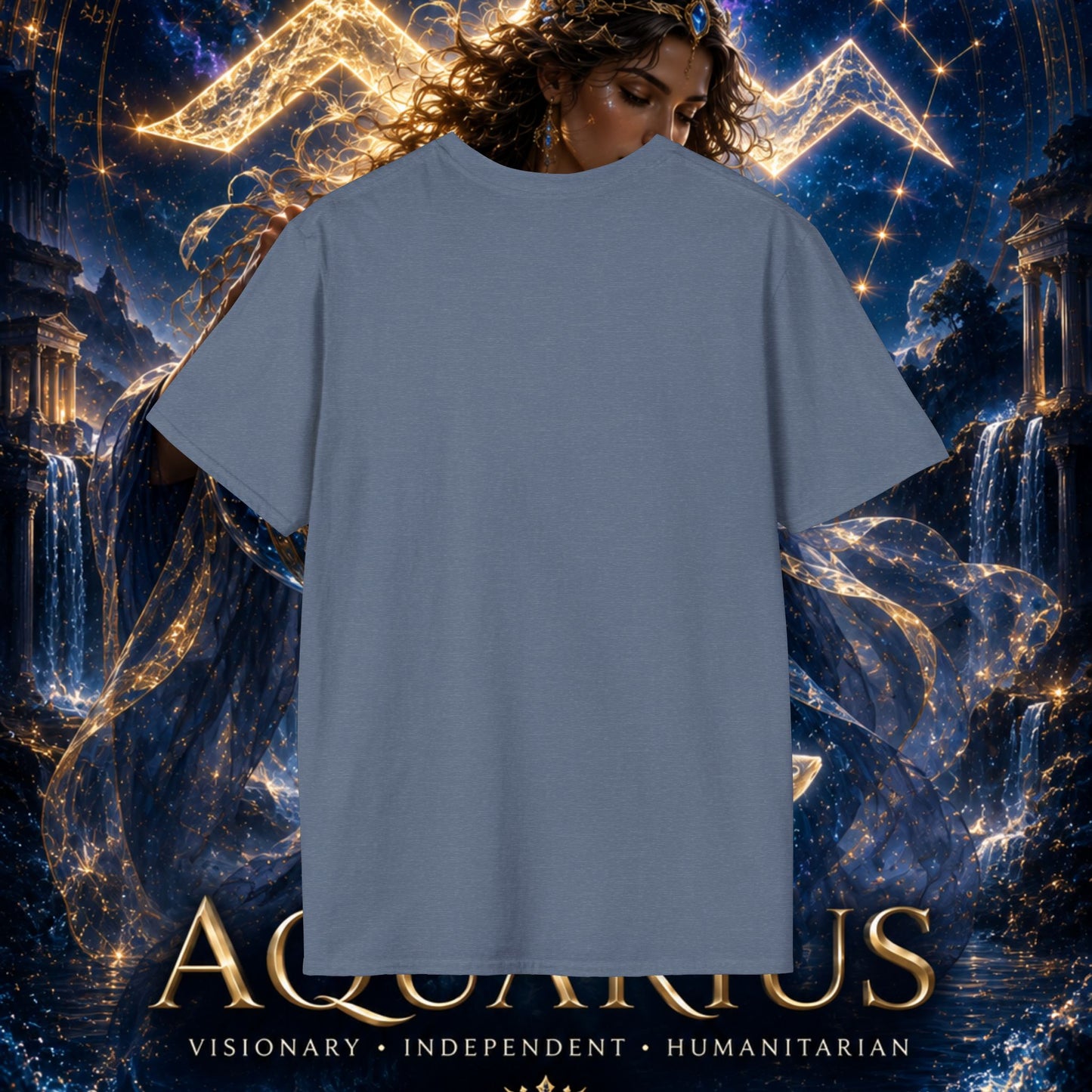 "Camiseta ♒ ACUARIO M– La Visionaria del Cielo y el Agua"