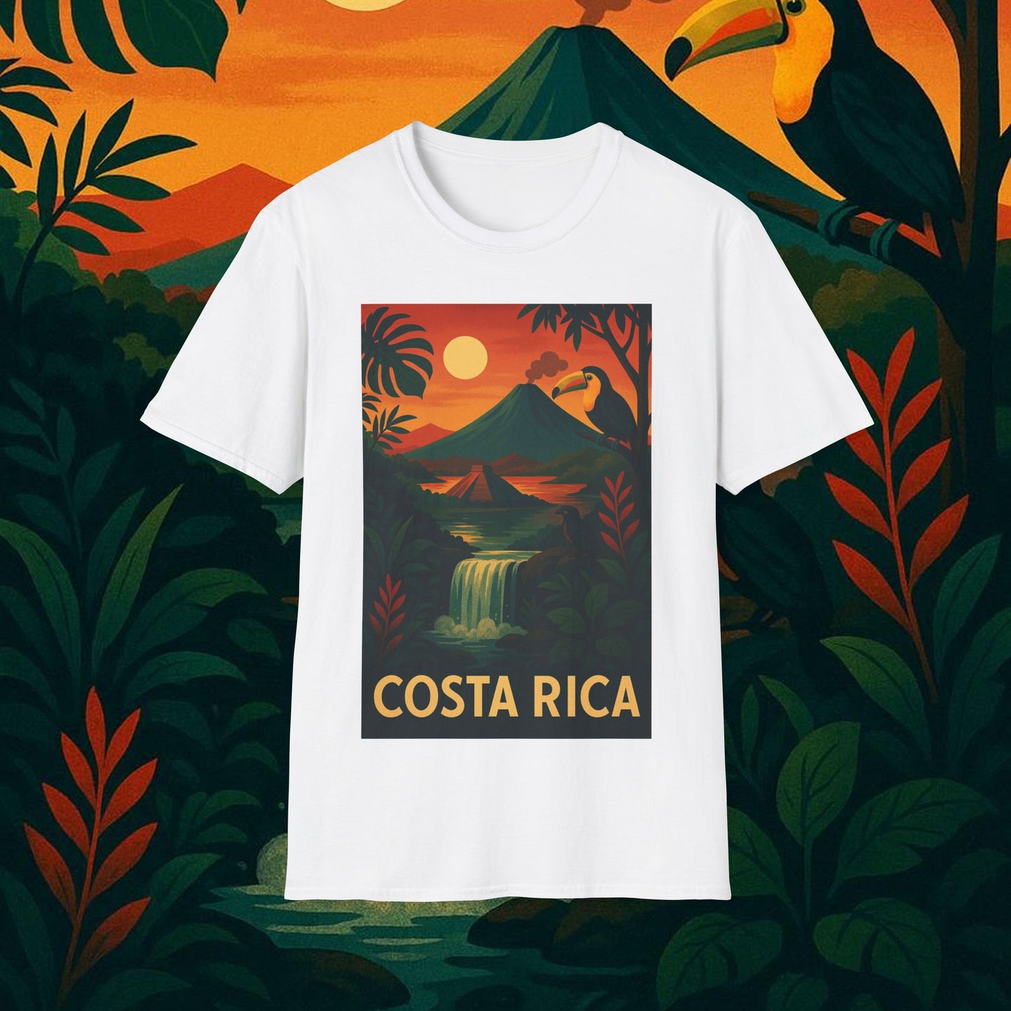 "Camiseta   Costa Rica: Pura Vida entre Volcanes y Selvas 🌋🌴🦜"