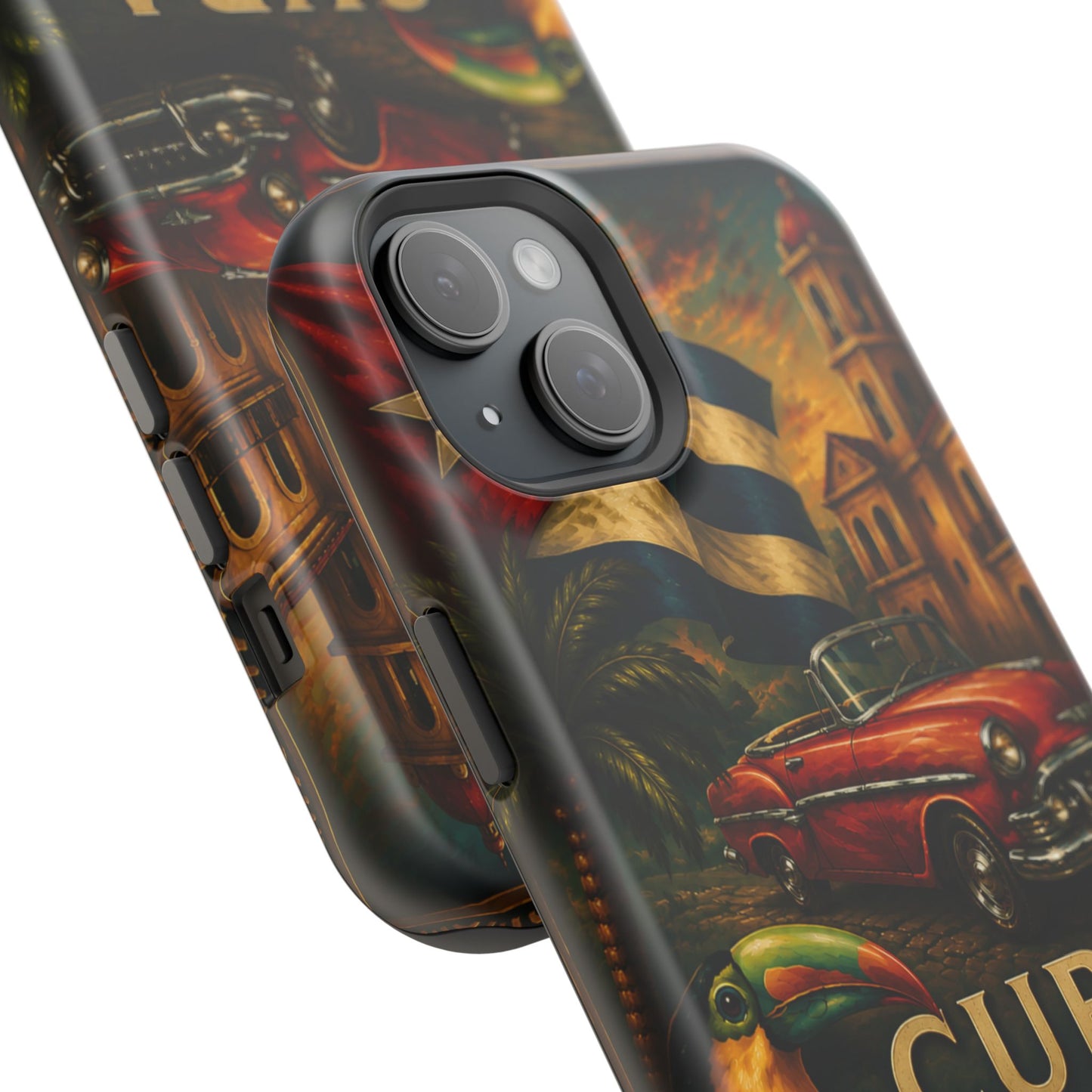 "Funda Magnética Reforzada Magnética Reforzada Cuba: Ritmo, Historia y Encanto Caribeño 🎺🚗🌴 "