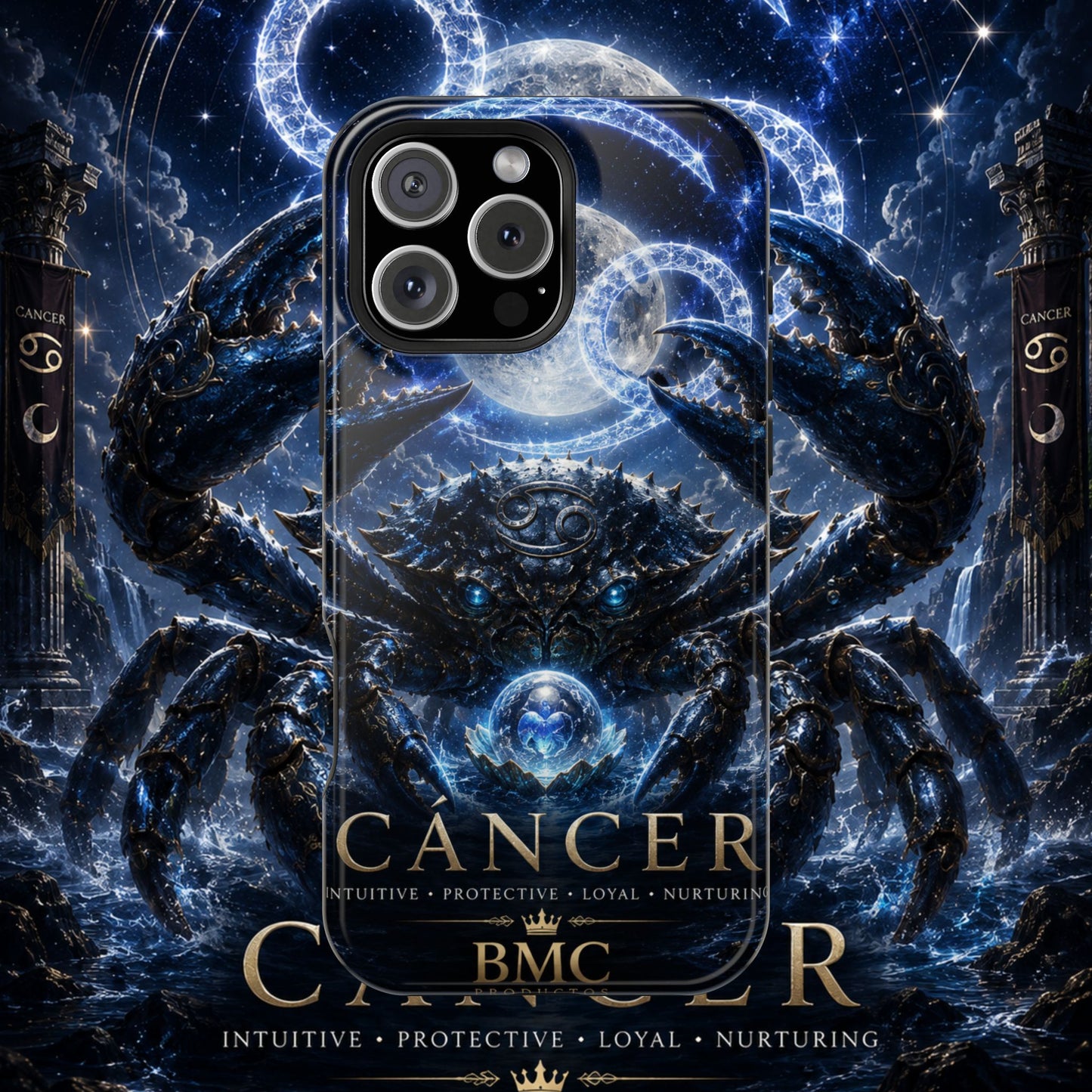 "Funda Magnética Reforzada ♋ Cáncer — Guardián de las profundidades""