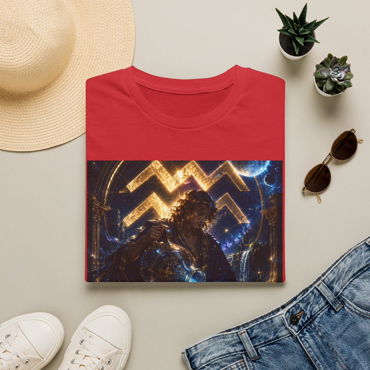 "Camiseta ♒ ACUARIO – El Visionario del Cielo y el Agua"