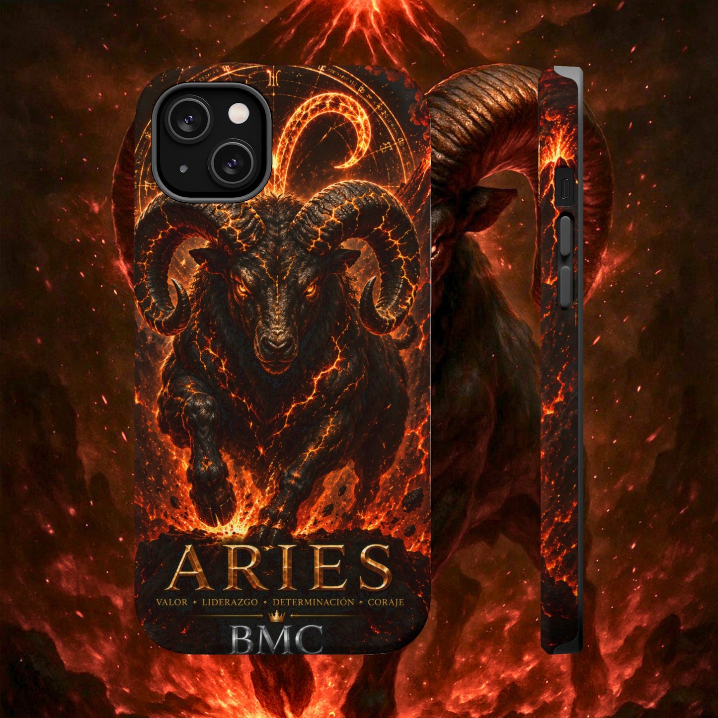 "Funda Magnética Reforzada ♈ Aries — Espíritu de fuego"