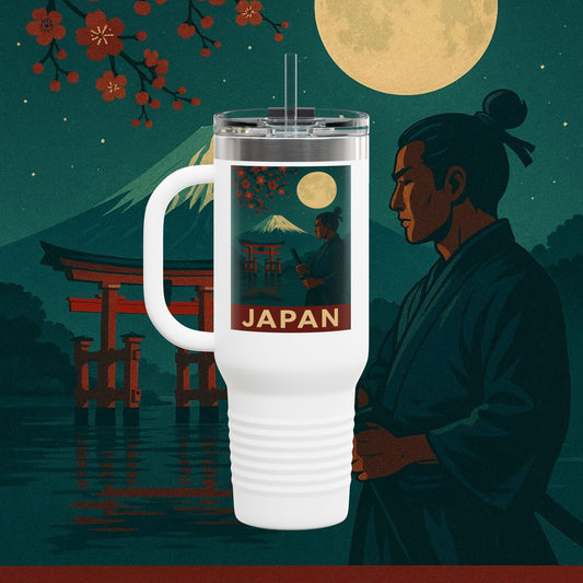 "taza de Viaje Aislada Japón: Tradición entre Cerezos y Montañas 🌸⛩️🗻"