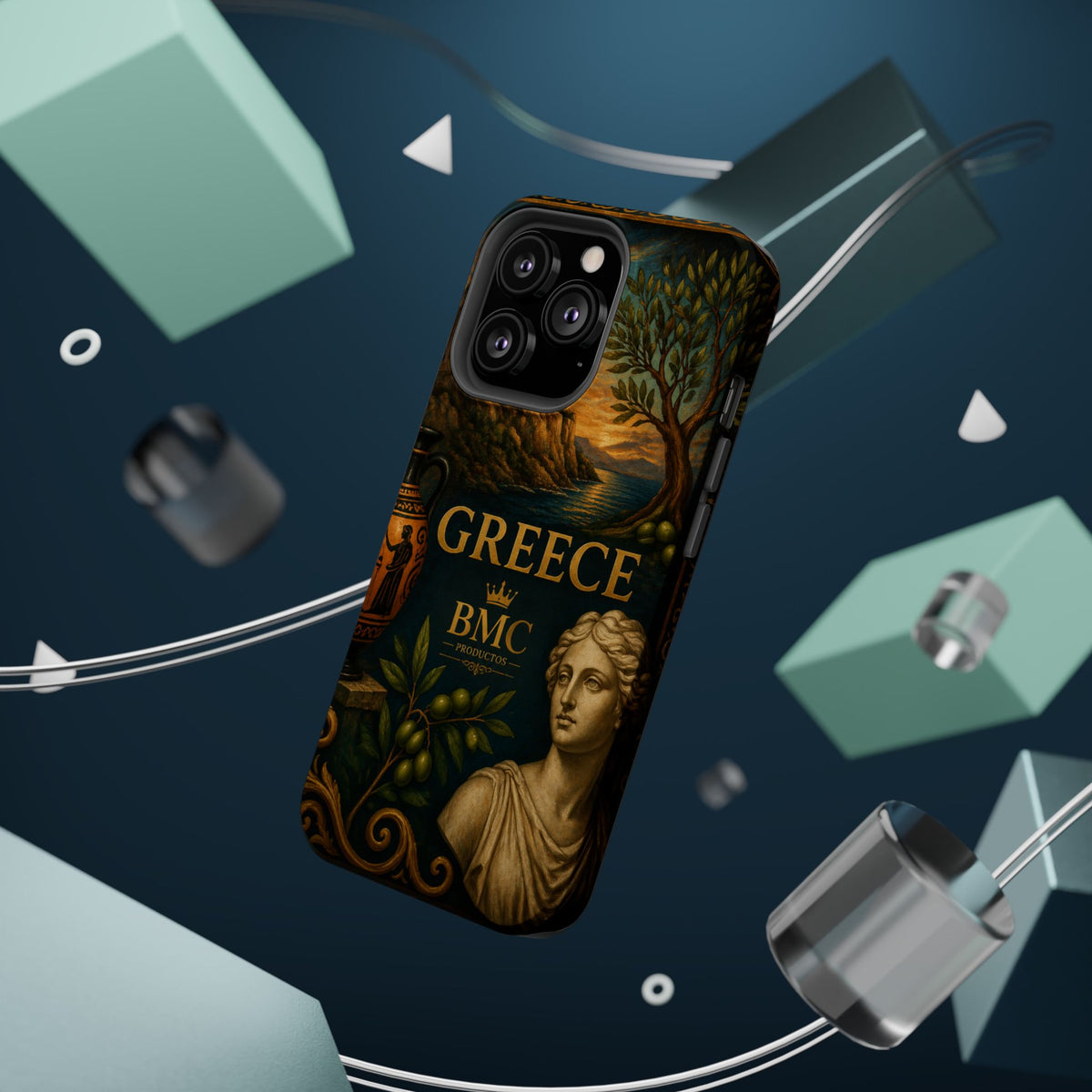 "Funda Magnética Reforzada Magnética Reforzada Grecia: Cuna de Dioses, Maravillas y Filosofía 🌊🏛️⚡"