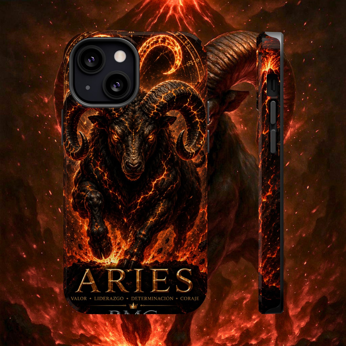"Funda Magnética Reforzada ♈ Aries — Espíritu de fuego"