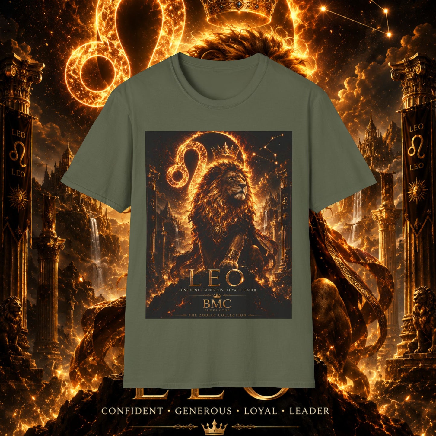 "Camiseta ♌ Leo — Soberano del fuego eterno"