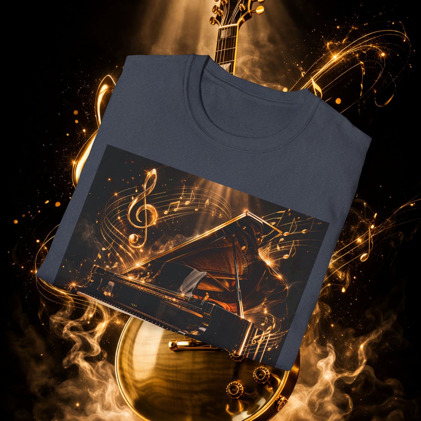 "Camiseta guitarra 🎸🔥Donde vibra una cuerda, nace una llamarada.” 🔥🎸