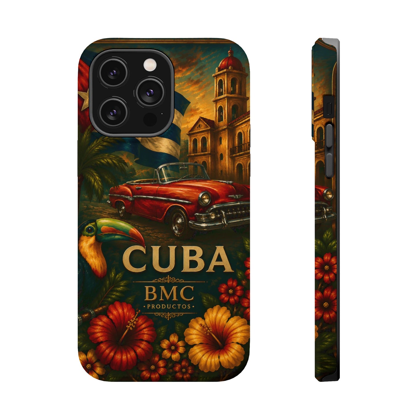 "Funda Magnética Reforzada Magnética Reforzada Cuba: Ritmo, Historia y Encanto Caribeño 🎺🚗🌴 "