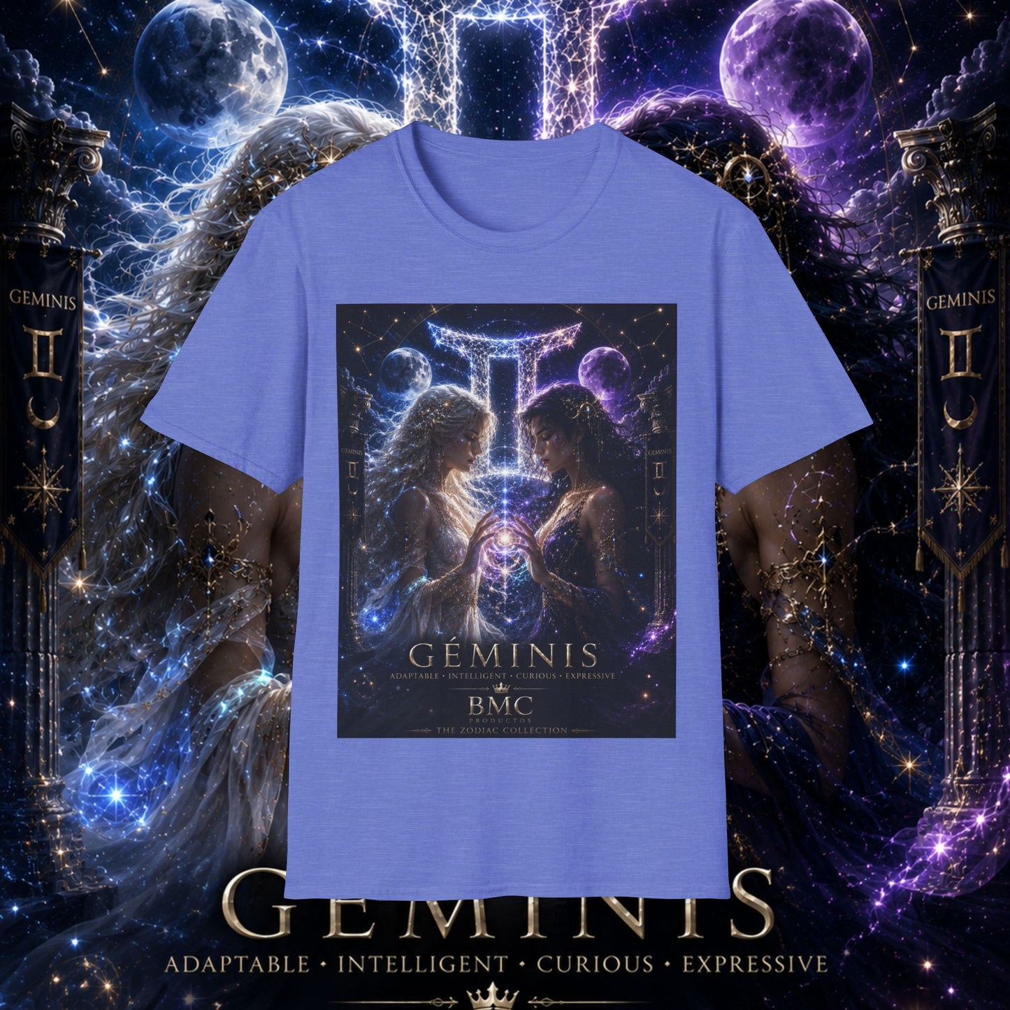 "Camiseta ♊ Géminis M — Reflejo del alma dividida"