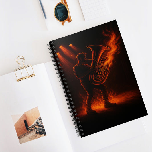 "libreta Tuba 🎺🔥 Cuando el alma suena, todo arde.”