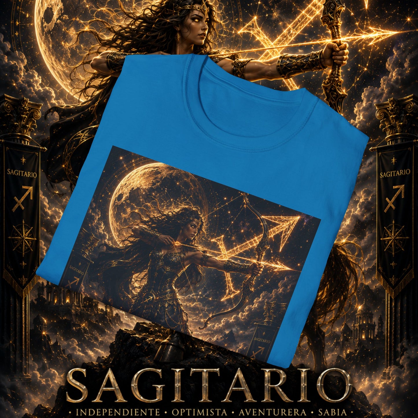 "Camiseta Sagitario M – La Cazadora del Horizonte"